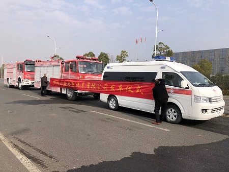 出口孟加拉國救護(hù)車和消防車發(fā)車
