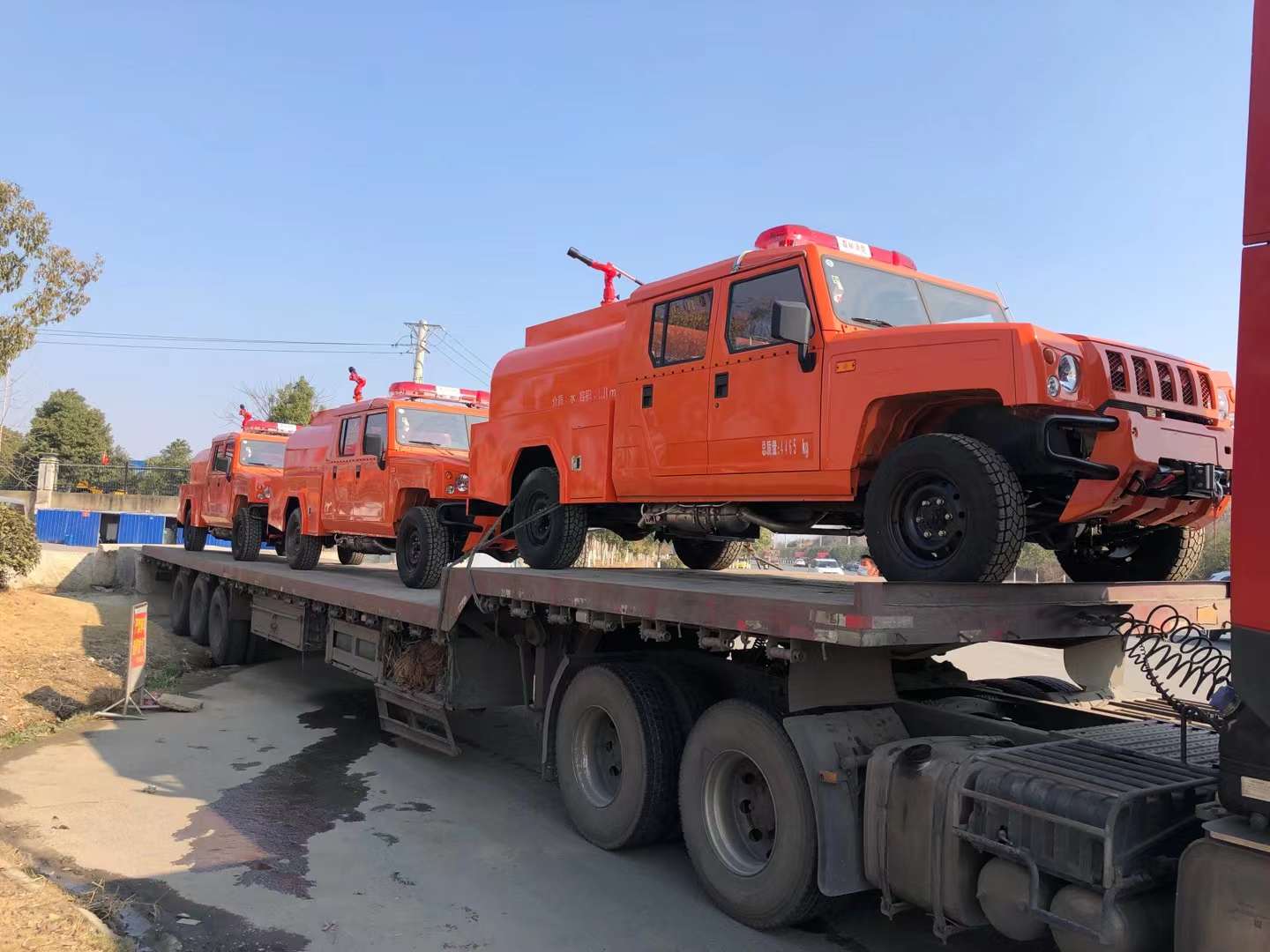 六臺(tái)北汽供水車托運(yùn)到廣東